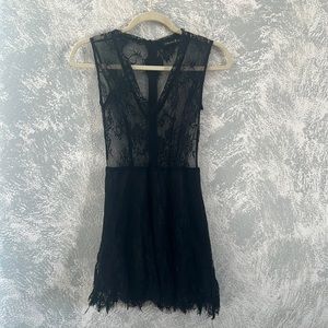 Black lace dress